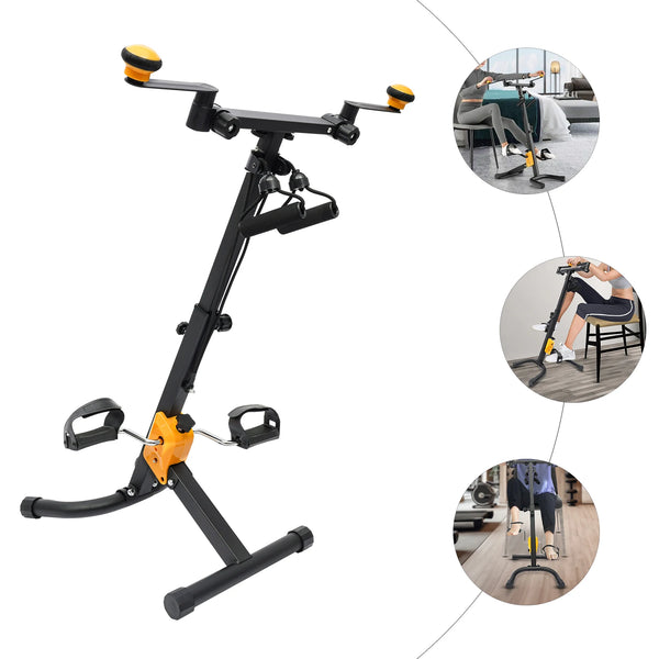 Indoor Mini Fitness Exercise Bike Treadmill Vertical Rehabilitation Bicycle Handrail Cycling Stepper Leg Pedal Trainer