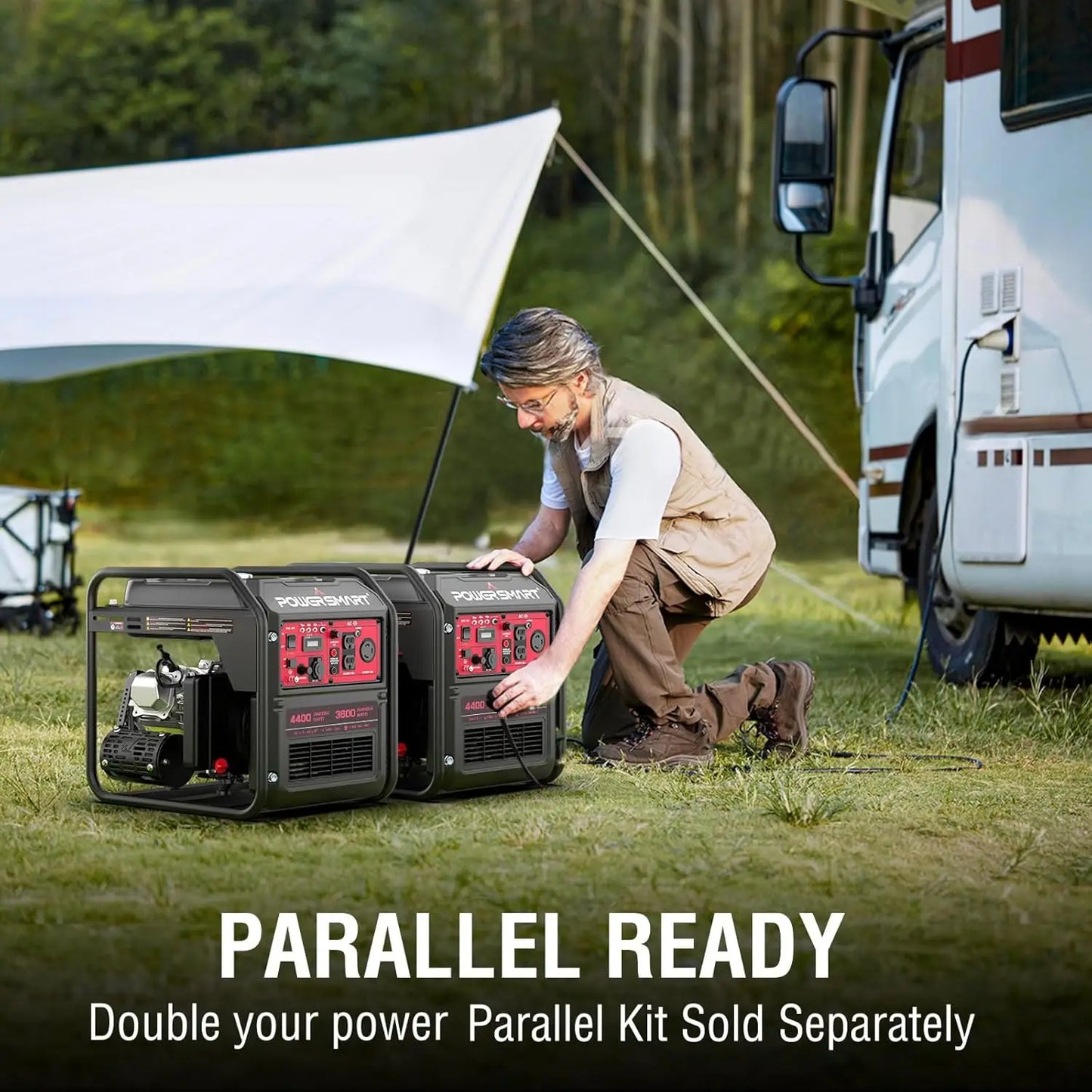 4400 Watt Gas Portable Generator for RV and Home Backup