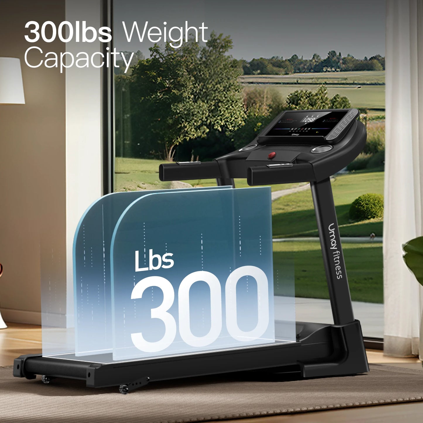 Home Folding Incline Treadmill with Pulse Sensors 3.0 HP