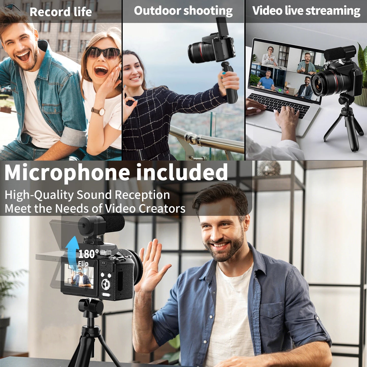 NBD 5K 64MP Digital Camera With 16X Optical Zoom