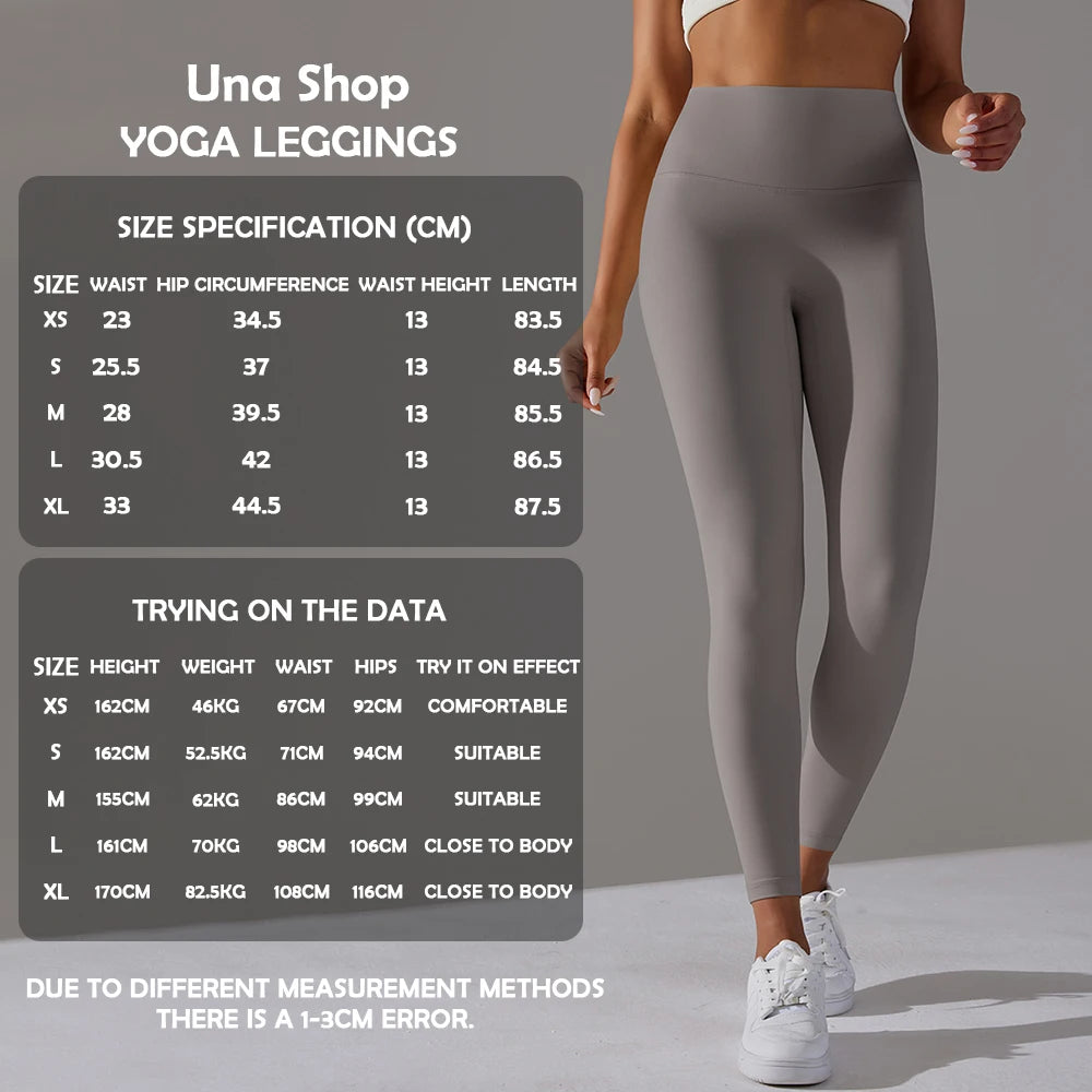 Una-Shop Elastic Waist Leggings Woman Fitness Sports Push Up Tights Quick Drying Yoga Pants Sportswear for Gym Workout Clothes