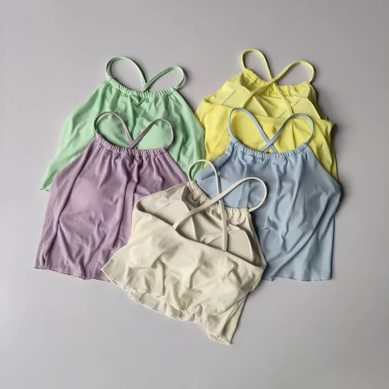 Women Mesh Sports Vest Yoga Tank Top Cross Straps Sexy