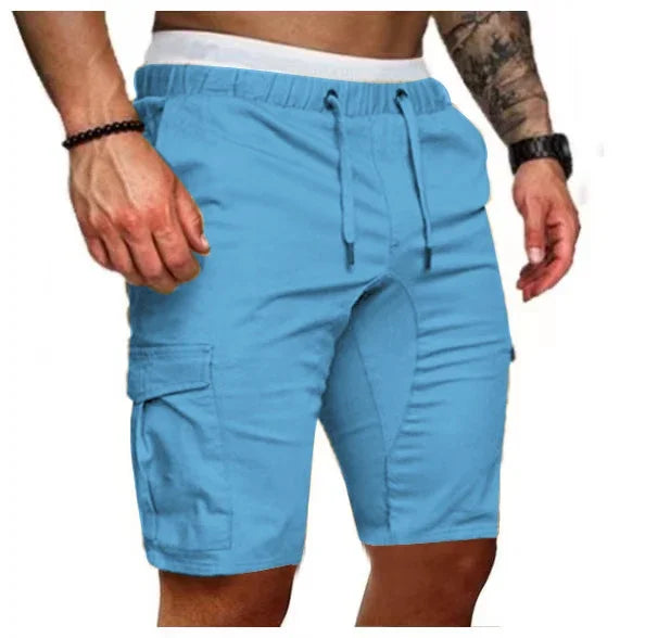 Mens Casual Travel Shorts Polyester Knit For Daily Wear