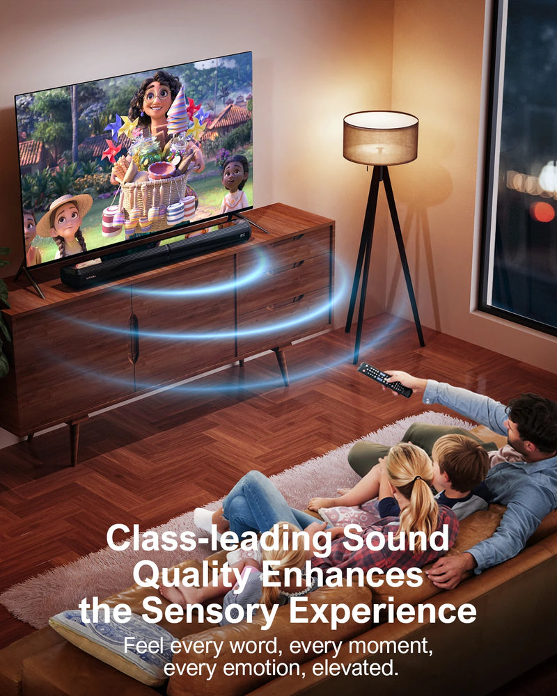 ULTIMEA 2.2ch Soundbar for TV Peak Power 100W 2-in-1 Detachable Bluetooth 5.3