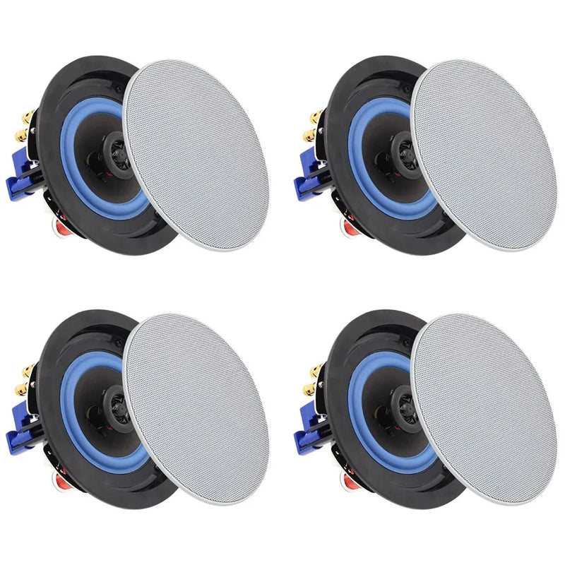 Herdio 4 Inch 320 Watts 2 Way Bluetooth Ceiling Speakers Package, ideal for home theater and living room flush mount.