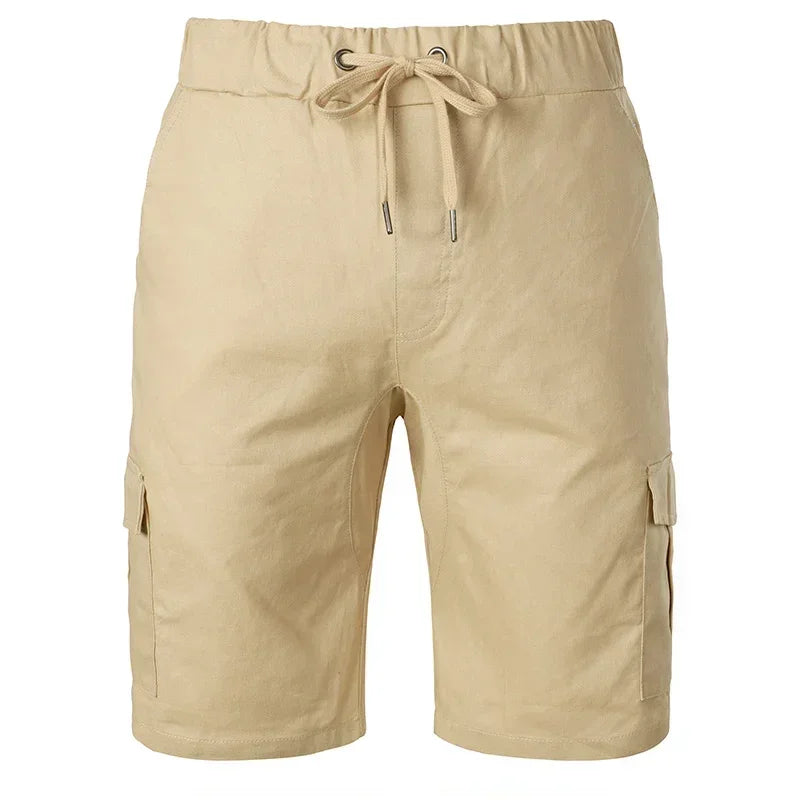 Mens Casual Travel Shorts Polyester Knit For Daily Wear