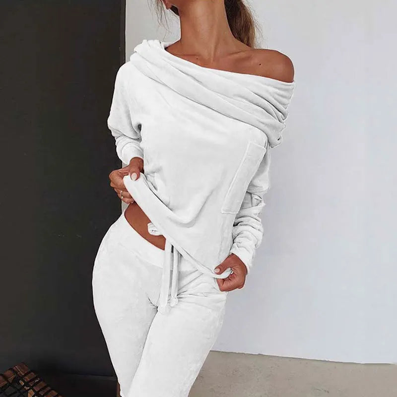 Spring Women's Zip Up Hoodie and Jogging Set