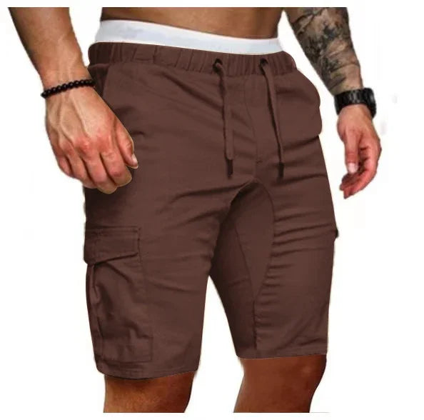 Mens Casual Travel Shorts Polyester Knit For Daily Wear