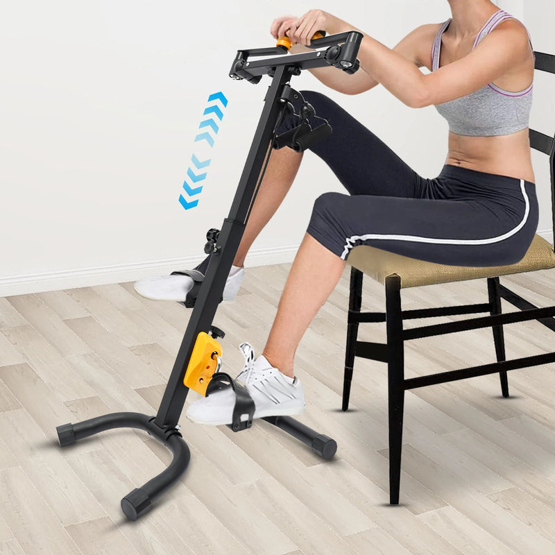 Indoor Mini Fitness Exercise Bike Treadmill Vertical Rehabilitation Bicycle Handrail Cycling Stepper Leg Pedal Trainer