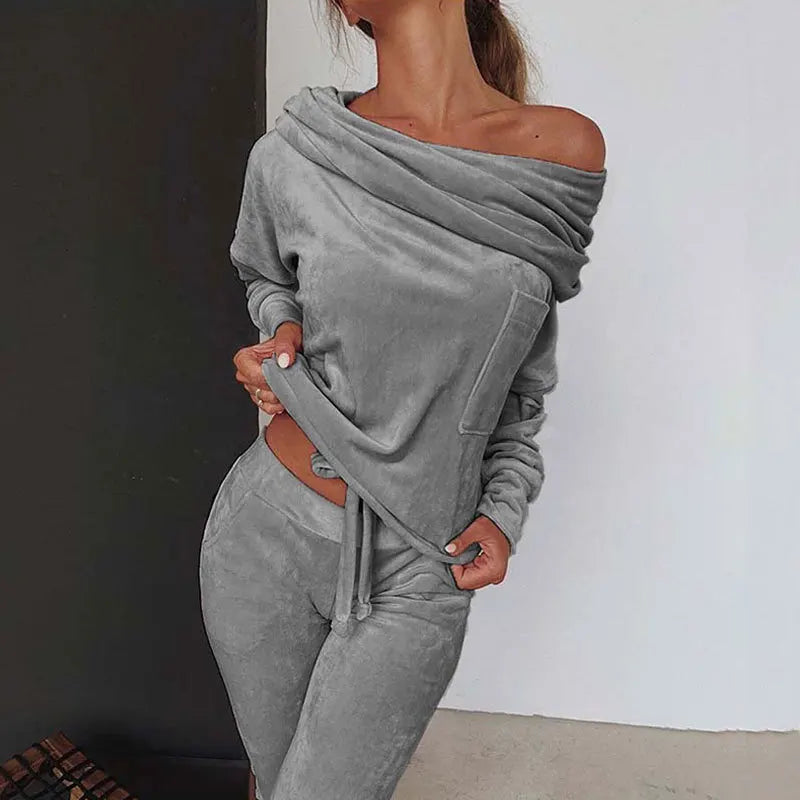 Women's Spring Sports Jogging Suit with Zip Up Hoodie