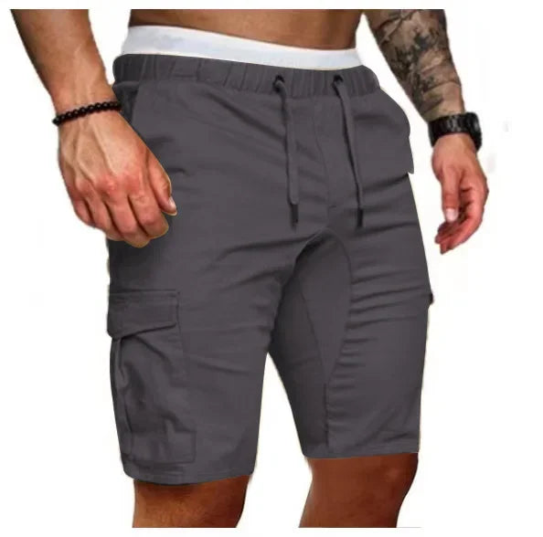 Mens Casual Travel Shorts Polyester Knit For Daily Wear