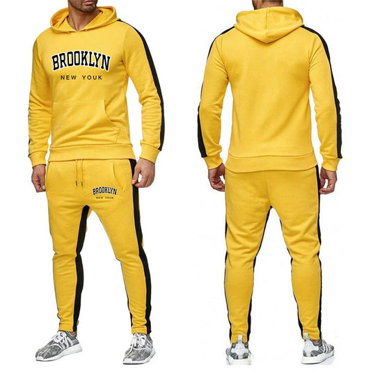 Men's Two Piece Tracksuit Set for Casual Outdoor Wear