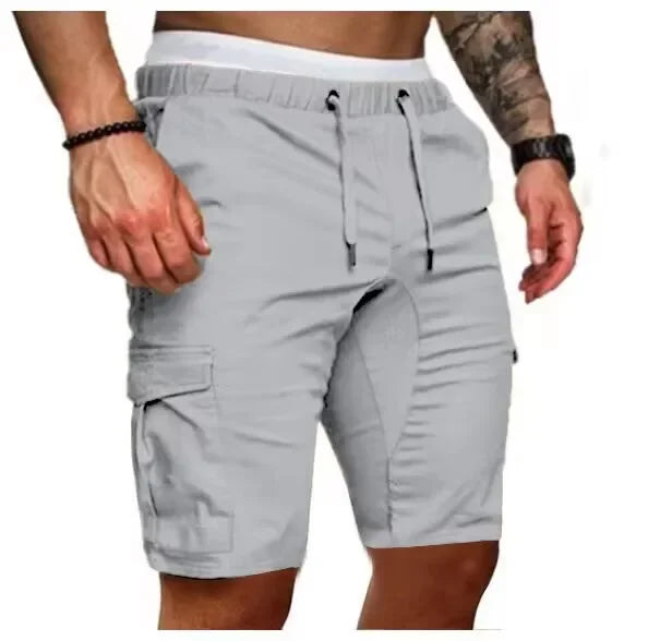 Mens Casual Travel Shorts Polyester Knit For Daily Wear