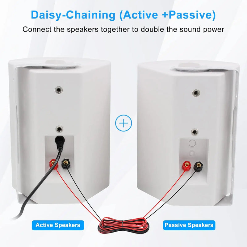 Herdio 6.5 Inch 400W Waterproof Bluetooth Speakers for Patio