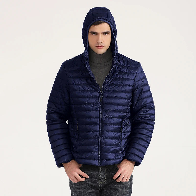COUTUDI Lightweight Puffer Down Jackets for Men, Warm Parka, Windproof Coat, Casual Outerwear, Autumn and Winter Fashion Jacket