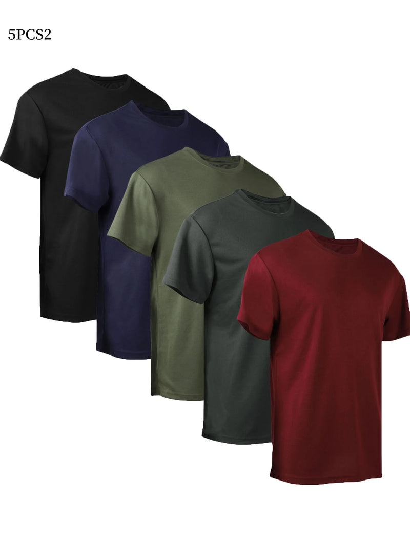 Mens Summer Quick Dry Short Sleeve Breathable Top Versatile