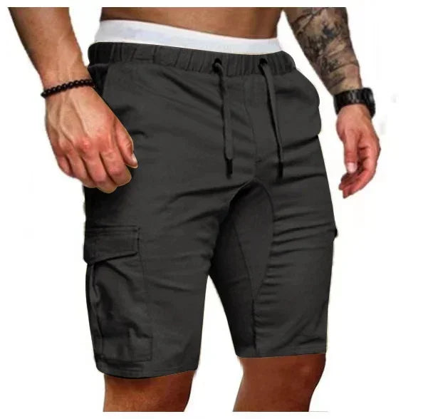 Mens Casual Travel Shorts Polyester Knit For Daily Wear