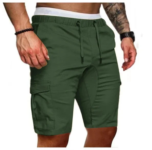 Mens Casual Travel Shorts Polyester Knit For Daily Wear