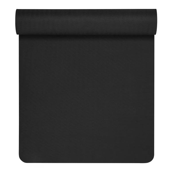 Lightweight Black Yoga Mat for Stretching and Sports