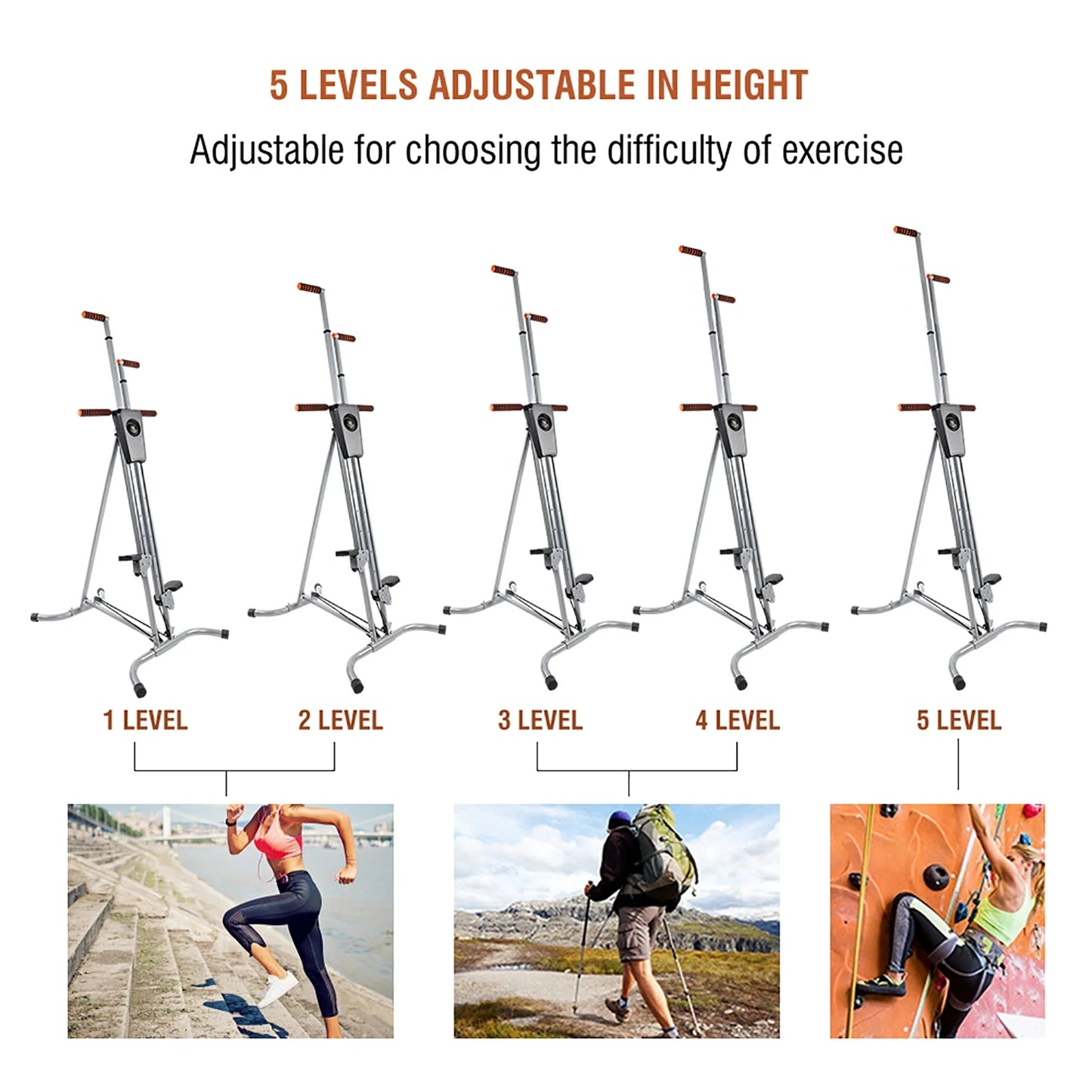 Heavy Duty Vertical Climber Fitness Stepper for Home Workouts