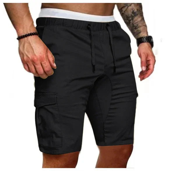 Mens Casual Travel Shorts Polyester Knit For Daily Wear
