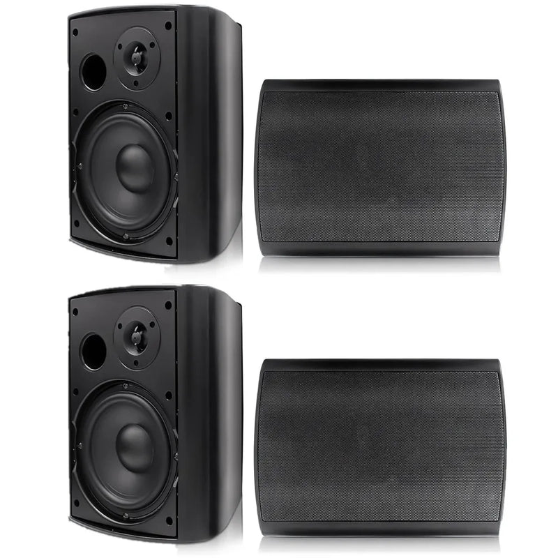 Herdio 4PCS 6.5 Inch 800W Waterproof Outdoor Bluetooth Speakers Wall Mounted Sound System for Patio