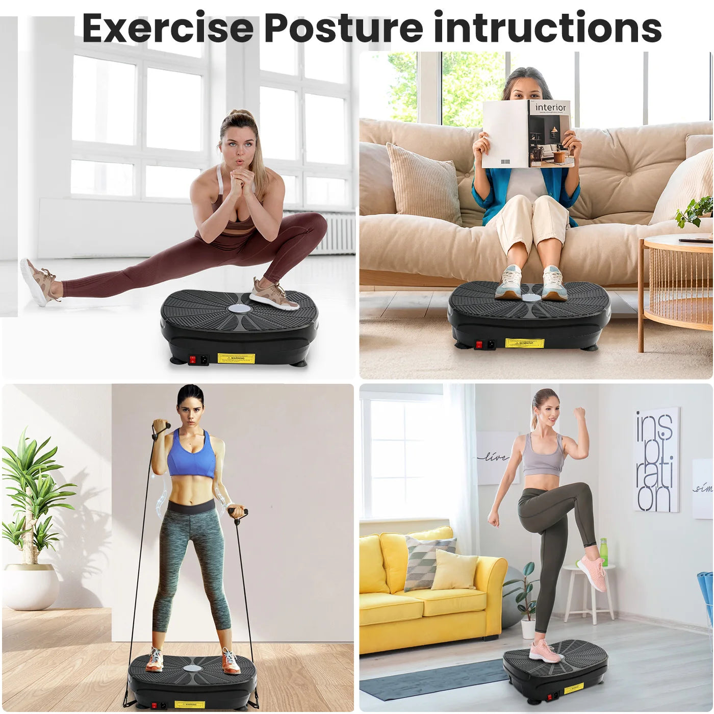 Vibration Plate Exercise Machine for Whole Body Fitness