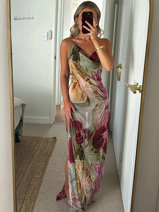 Autumn Junior Ankle Length Backless High Street Dress